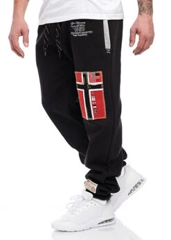 Geographical Norway Herren Sweat Pants Joggingshose 3-Pockets Schwarz