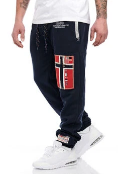 Geographical Norway Herren Sweat Pants Joggingshose 3-Pockets Navy Blau