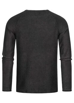 ONLY & SONS Herren NOOS Raglan Strickpullover Washed Look Strukturstoff Schwarz -Stilreich Geschäft 21120722 2