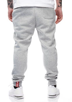Alpha Industries Herren Basic Jogginghose Mit Logo Print 3-Pockets Grau Melange -Stilreich Geschäft 22010188 2