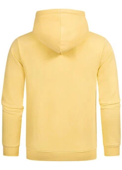 Indicode Herren Basic Hoodie Mit Kapuze In Trendiger Sommer Farbe Pale Banana Gelb -Stilreich Geschäft 22020703 2