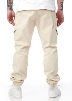 Indicode Herren Cargohose 6-Pockets Bündchen Am Beinabschluss Fog Beige -Stilreich Geschäft 22020732 3