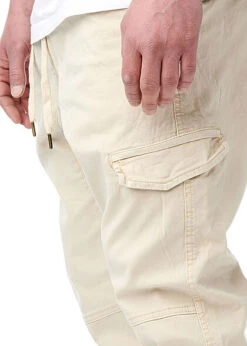 Indicode Herren Cargohose 6-Pockets Bündchen Am Beinabschluss Fog Beige -Stilreich Geschäft 22020732 4
