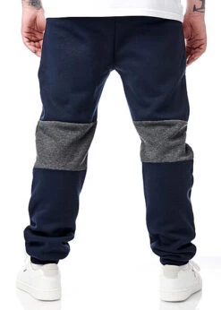 Geographical Norway Herren 2-Tone Jogginghose 2-Pockets Logo Print Hell Grau Navy Blau -Stilreich Geschäft 22030524 2