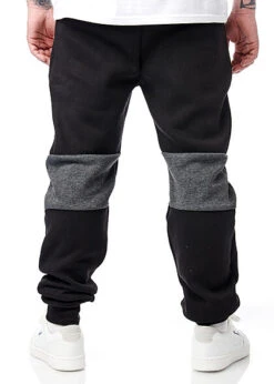 Geographical Norway Herren 2-Tone Jogginghose 2-Pockets Logo Print Hell Grau Schwarz -Stilreich Geschäft 22030525 2