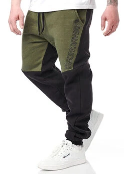 Geographical Norway Herren 2-Tone Jogginghose 2-Pockets Schwarz Khaki