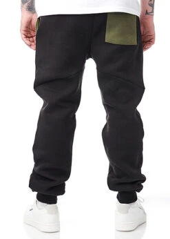 Geographical Norway Herren 2-Tone Jogginghose 2-Pockets Schwarz Khaki -Stilreich Geschäft 22030527 2