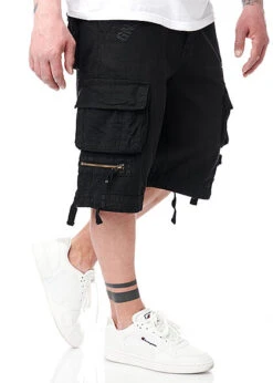 Geographical Norway Herren Kurze Cargohose Inkl. Gürtel 6-Pockets Schwarz -Stilreich Geschäft 22030536 2