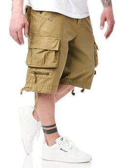 Geographical Norway Herren Kurze Cargohose Inkl. Gürtel 6-Pockets Mastic Grün -Stilreich Geschäft 22030537 2