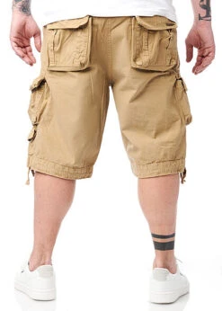 Geographical Norway Herren Kurze Cargohose Inkl. Gürtel 6-Pockets Beige -Stilreich Geschäft 22030538 3