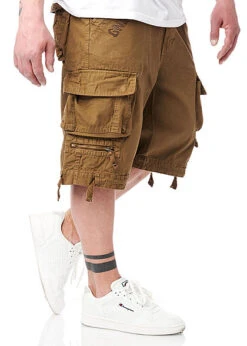 Geographical Norway Herren Kurze Cargohose Inkl. Gürtel 6-Pockets Khaki -Stilreich Geschäft 22030539 2