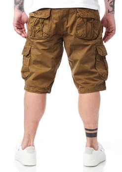Geographical Norway Herren Bermuda Shorts Cargohose 6-Pockets Inkl. Gürtel Khaki -Stilreich Geschäft 22030542 3