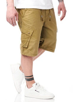 Geographical Norway Herren Bermuda Shorts Cargohose 6-Pockets Tunnelzug Grün -Stilreich Geschäft 22030545 2