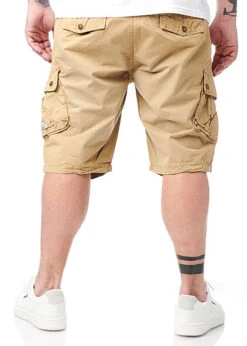 Geographical Norway Herren Bermuda Shorts Cargohose 6-Pockets Tunnelzug Beige -Stilreich Geschäft 22030547 3