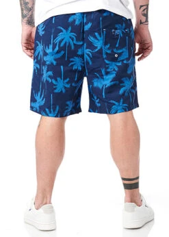 Indicode Herren Badehose Schwimm Shorts Palmen Print 3-Pockets Sapphire Blau -Stilreich Geschäft 22030738 2