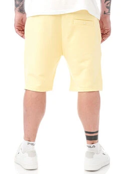 Indicode Herren Sweat Shorts 3-Pockets Slim Fit Tunnelzug Pale Banana Gelb -Stilreich Geschäft 22040722 2