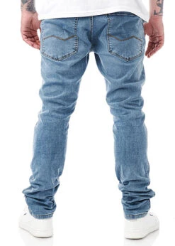 Indicode Herren Basic Jeans Hose Mit 5-Pockets Regular Fit Mid Bleach Denim Blau -Stilreich Geschäft 22040730 2