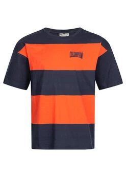 Stilreich Geschäft 15 Champion Herren T-Shirt Colorblock Und Logo Navy Blau Rot