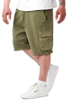 ONLY & SONS Herren Cargo Sweat Shorts 4-Pockets Tunnelzug Oliv Grün