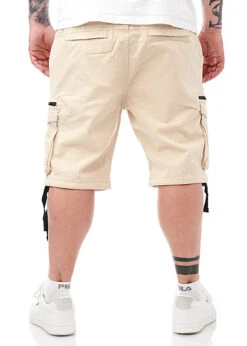 Indicode Herren Bermuda Cargo Shorts 6-Pockets Tunnelzug Am Beinabschluss Fog Beige -Stilreich Geschäft 22050203 2