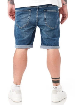 Only & Sons Herren Jeans Shorts Mit 5-Pockets Und Beinumschlag Washed Blau -Stilreich Geschäft 22050313 2