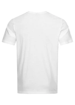 Champion Herren Crewneck T-Shirt Mit Logo Print Weiss Schwarz -Stilreich Geschäft 22090401 2