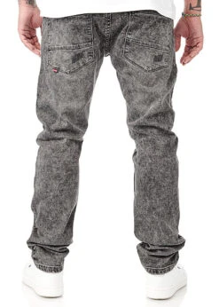 Indicode Herren Jeans Hose Mit Tunnelzug Und 5-Pockets Vintage Dunkel Grau -Stilreich Geschäft 22090431 2
