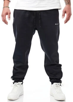 Champion Herren Joggingshose Mit Zipper Am Beinabschluss Schwarz