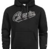 Champion Herren Hoodie Mit Kängurutasche Und Logo Print Schwarz Weiss
