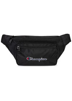 Champion Herren Gürteltasche Bauchtasche Mit Zipper Und Logo Print Schwarz