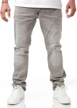 Indicode Herren Jeans Hose Mit 5-Pockets Misty Grau