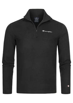 Stilreich Geschäft 13 Champion Herren Sweater Pullover Mit Half-Zip Mit Logo Schwarz