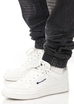 Seventyseven Lifestyle Herren Jeans Hose 4-Pockets Kordelzug Crash-Optik Washed Schwarz -Stilreich Geschäft 22107321 3