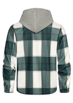 Seventyseven Lifestyle Herren 2-Tone Zip-Hoodie Mit Karo-Muster D. Grün Weiss 5 Seventyseven Lifestyle Herren 2-Tone Zip-Hoodie Mit Karo-Muster D. Grün Weiss -Stilreich Geschäft 22126574 2