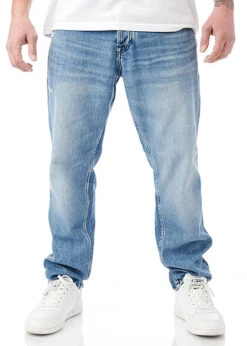 Only & Sons Herren Jeans Hose Mit 5-Pockets Hell Blau Denim