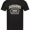 Jack & Jones Jack And Jones Herren NOOS T-Shirt Mit Logo Print Schwarz Weiss