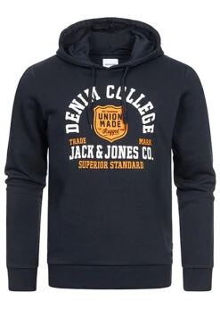 Jack & Jones Jack And Jones Herren NOOS Hoodie Mit Logo Print Sky Captain Navy Blau