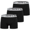 Jack & Jones Jack And Jones Herren NOOS 3-Pack Boxershorts Mit Logo Print Schwarz