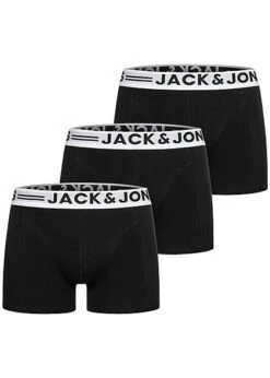 Jack & Jones Jack And Jones Herren NOOS 3-Pack Boxershorts Mit Logo Print Schwarz