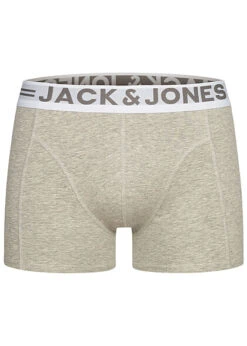 Jack & Jones Jack And Jones Herren NOOS 3-Pack Boxershorts Mit Logo Print Hell Grau Schwarz Weiss -Stilreich Geschäft 23030140 3