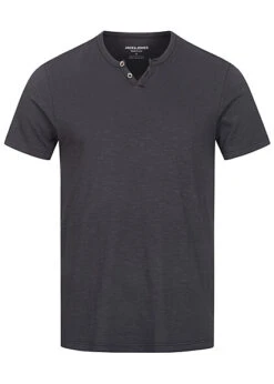 Jack & Jones Jack And Jones Herren NOOS T-Shirt Mit Knopfleiste Schwarz