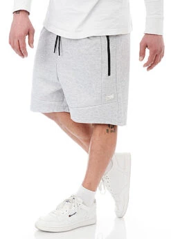 Jack & Jones Jack And Jones Herren Sweat Shorts Mit Zip-Tasche Und Tunnelzug Hell Grau Melange