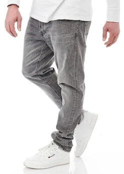 Jack & Jones Jack And Jones Herren NOOS Jeans Hose Mit 5-Pockets Washed Look Grau Denim