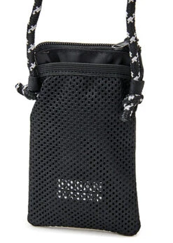 Urban Classics Mesh-Stoff Umhängetasche Mit Zipper Schwarz -Stilreich Geschäft 23030208 1