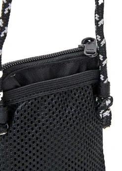 Urban Classics Mesh-Stoff Umhängetasche Mit Zipper Schwarz -Stilreich Geschäft 23030208 2