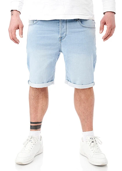 ONLY & SONS Herren NOOS Jeans Shorts Mit 5-Pockets Washed Hell Blau Denim 2 ONLY & SONS Herren NOOS Jeans Shorts Mit 5-Pockets Washed Hell Blau Denim – Bild 2