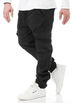 Urban Classics Herren Cargo Jogginghose Mit Tunnelzug Schwarz