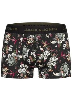 Jack & Jones Jack And Jones Herren 3-Pack Komfort Boxershorts Schwarz Und Mit Blumenprint -Stilreich Geschäft 23030301 4