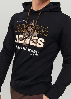 Jack & Jones Jack And Jones Herren Hoodie Kapuzenpullover Mit Logo Print Schwarz 7 Jack & Jones Jack And Jones Herren Hoodie Kapuzenpullover Mit Logo Print Schwarz -Stilreich Geschäft 23030318 3