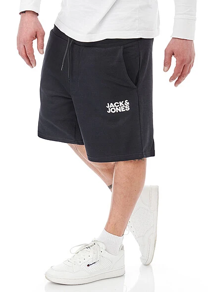 Jack & Jones Jack And Jones Herren Shorts Kurze Hose Mit Logo Print Und 2-Pockets Schwarz 1 Jack & Jones Jack And Jones Herren Shorts Kurze Hose Mit Logo Print Und 2-Pockets Schwarz